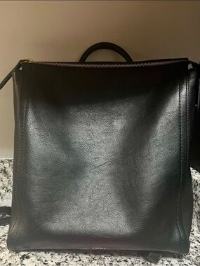 carlos santana white leather and rhinestone backpack Carlos Santana White Leather Tan Woven Handbag